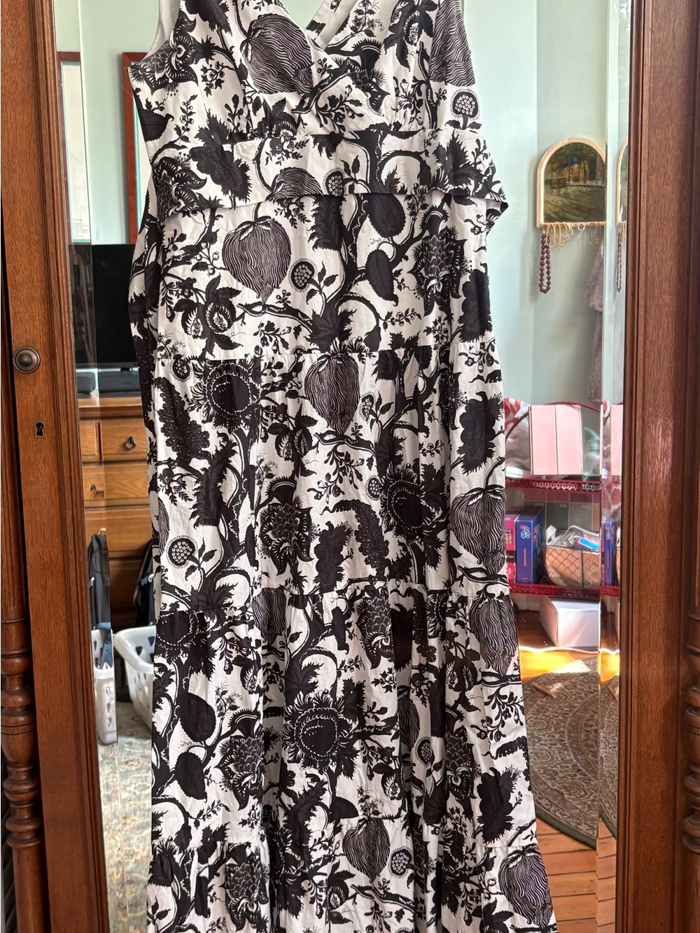 J. Crew Black and White Floral Dress